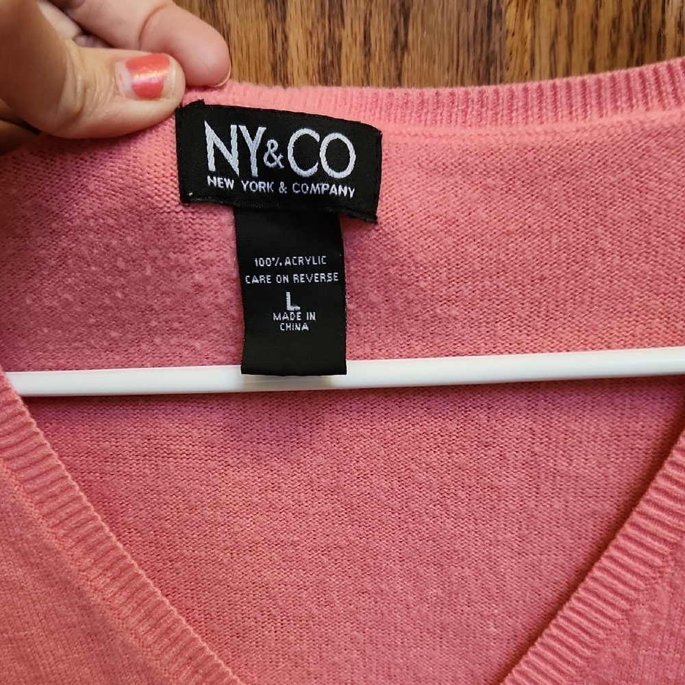 New York & Company Rose V-Neck Sweater - Picture 3 of 5